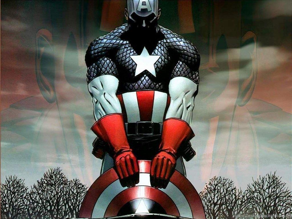 1024x768 Wallpaper Cartoon Heroes Captain America Desktop Background