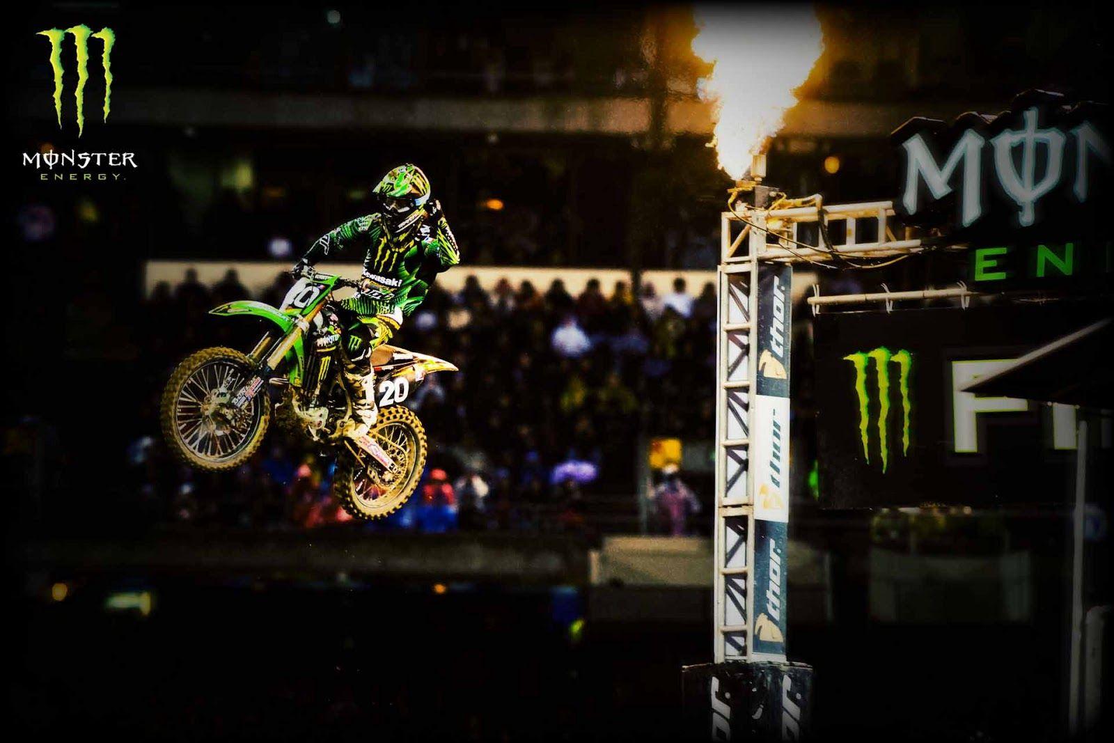 kawasaki dirt bike monster energy wallpaper