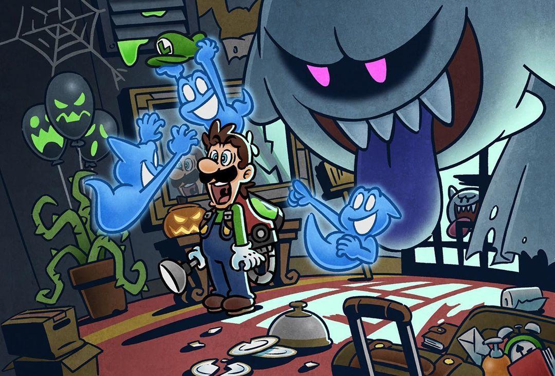 1080x732 Nintendo shares a new piece of Luigi's Mansion 3 promotional art