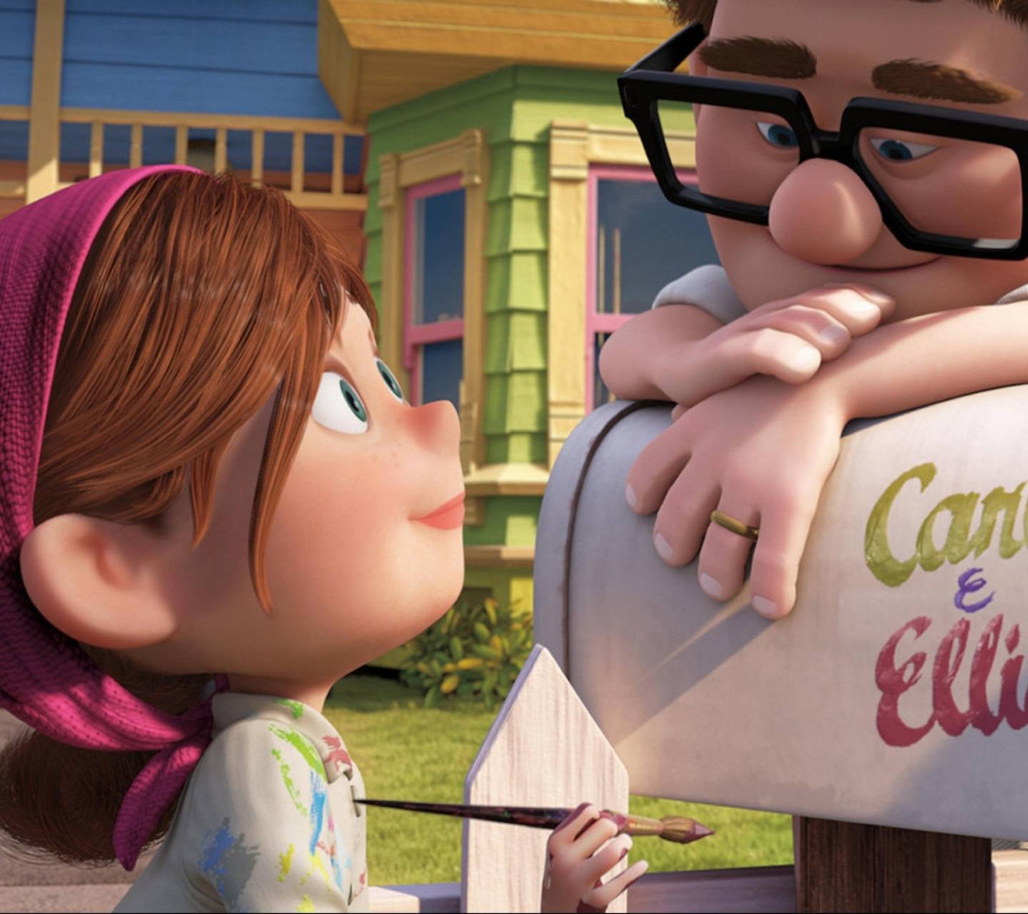 carl and ellie from up collage