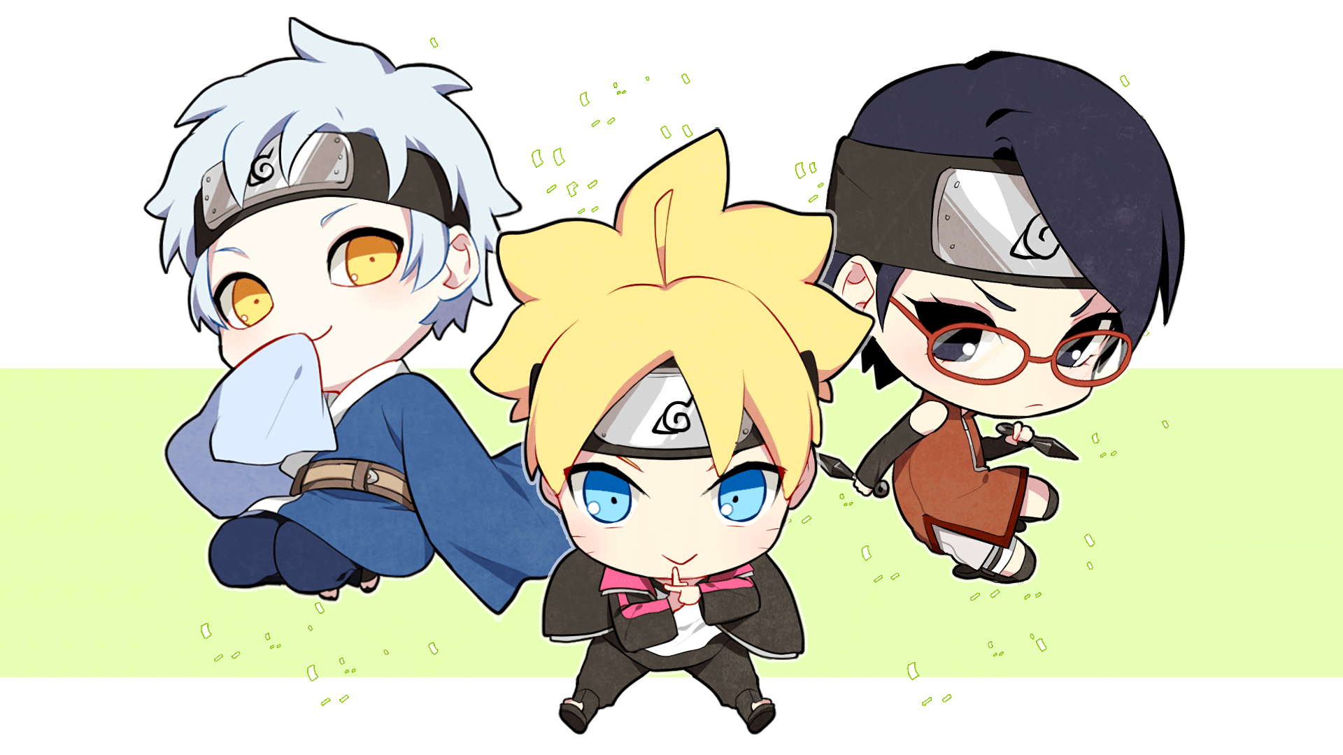 1920x1080 HD Wallpaper Boruto Sarada Mitsuki. Boruto and sarada, Naruto cute, Anime chibi