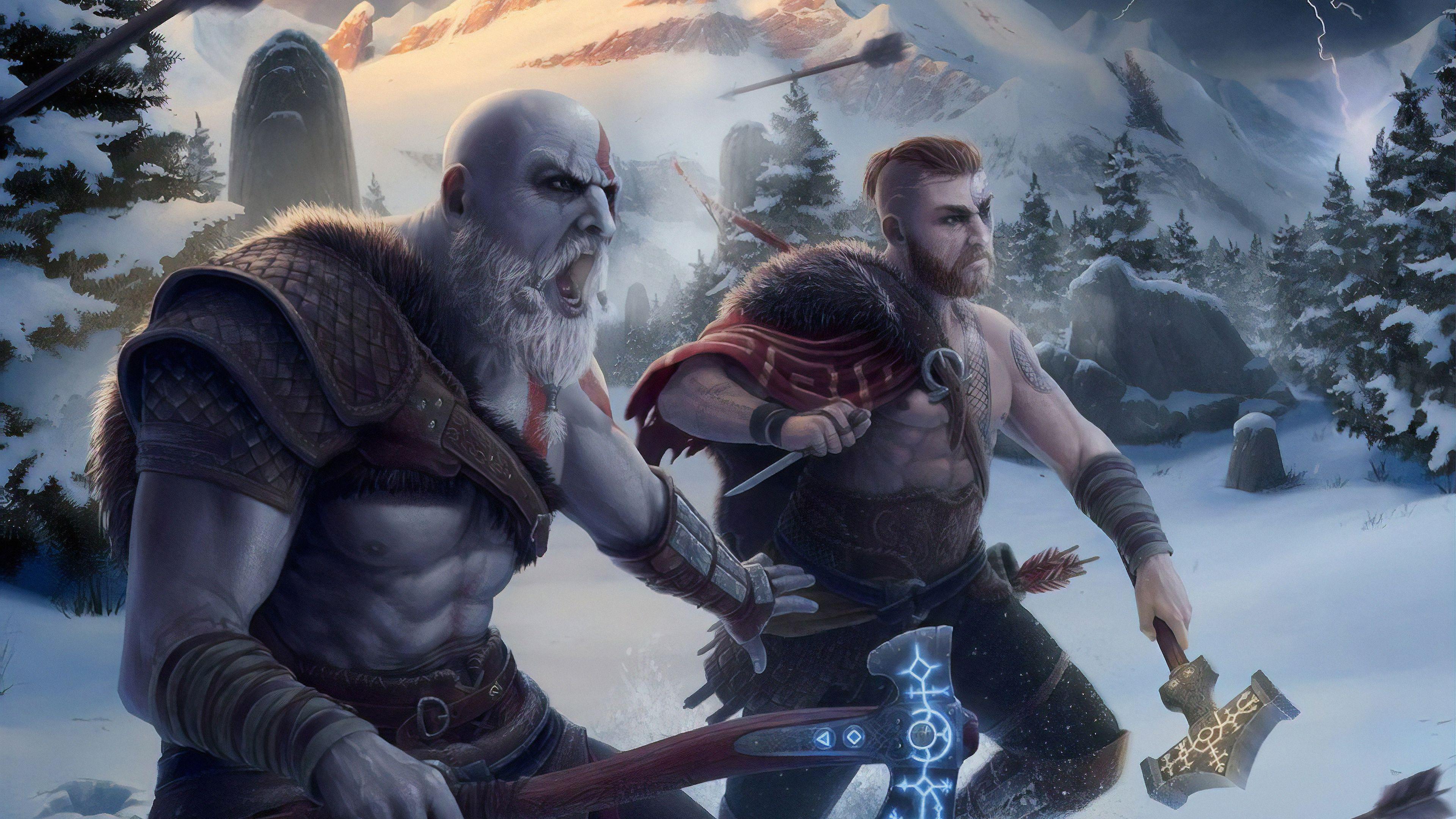 3840x2160 Wallpaper 4k God Of War Artwork 4k Wallpaper, Artwork Wallpaper, Wallpaper, Digital Art Wallpaper, God Of War Wallpaper, Hd Wallpaper, Kratos Wallpaper