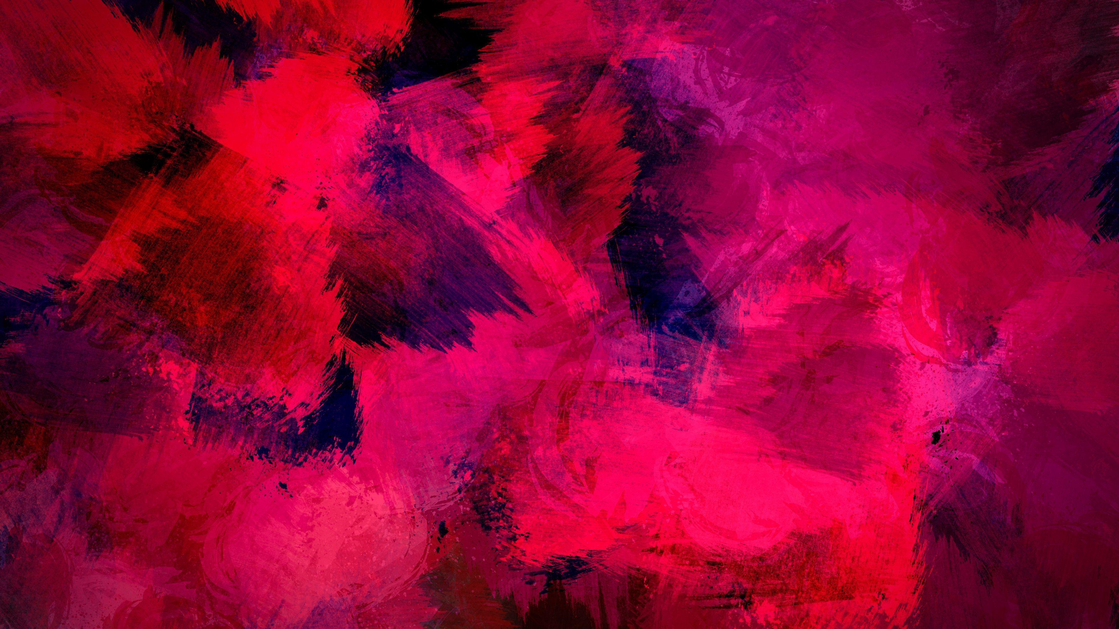 3840x2160 Wallpaper Pink paint texture, abstract background 3840x2160 UHD 4K Picture, Image