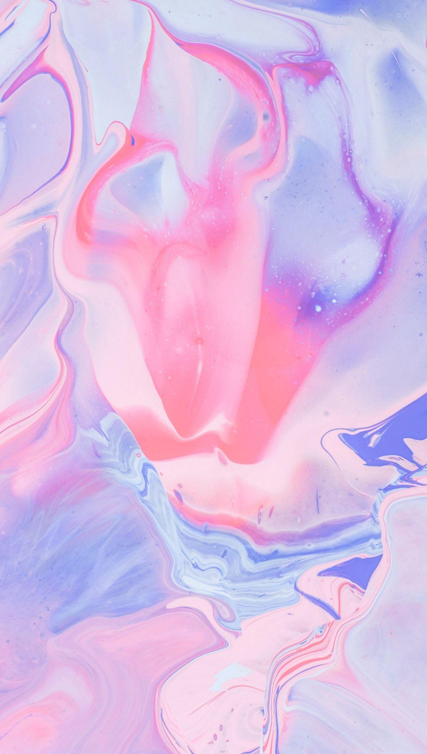 1360x2400 Liquid paint pink and purple Wallpaper 4k Ultra HD