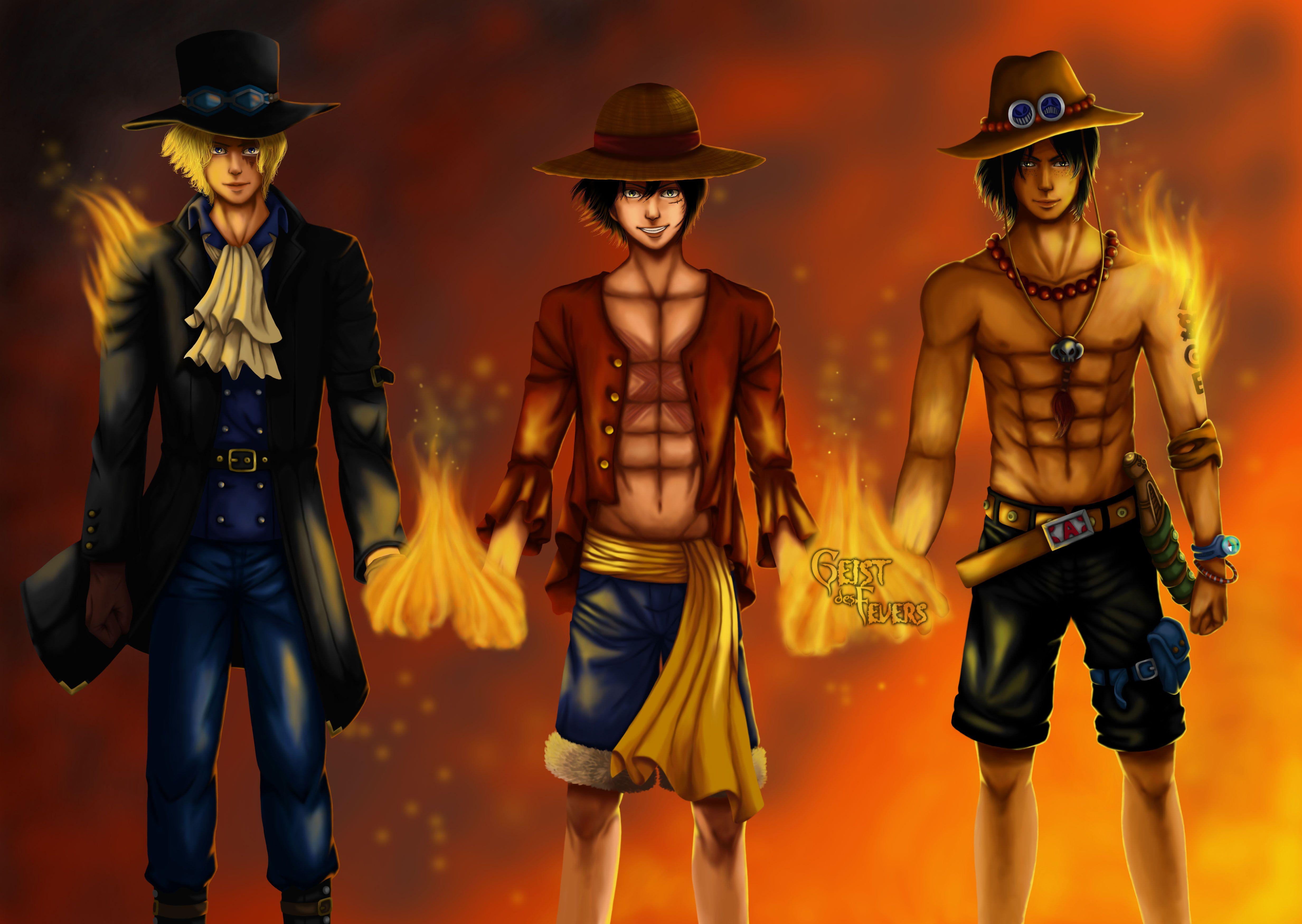 Wallpaper HD Luffy/Ace/Sabo Brothers - One Piece by INAKI-GFX on DeviantArt