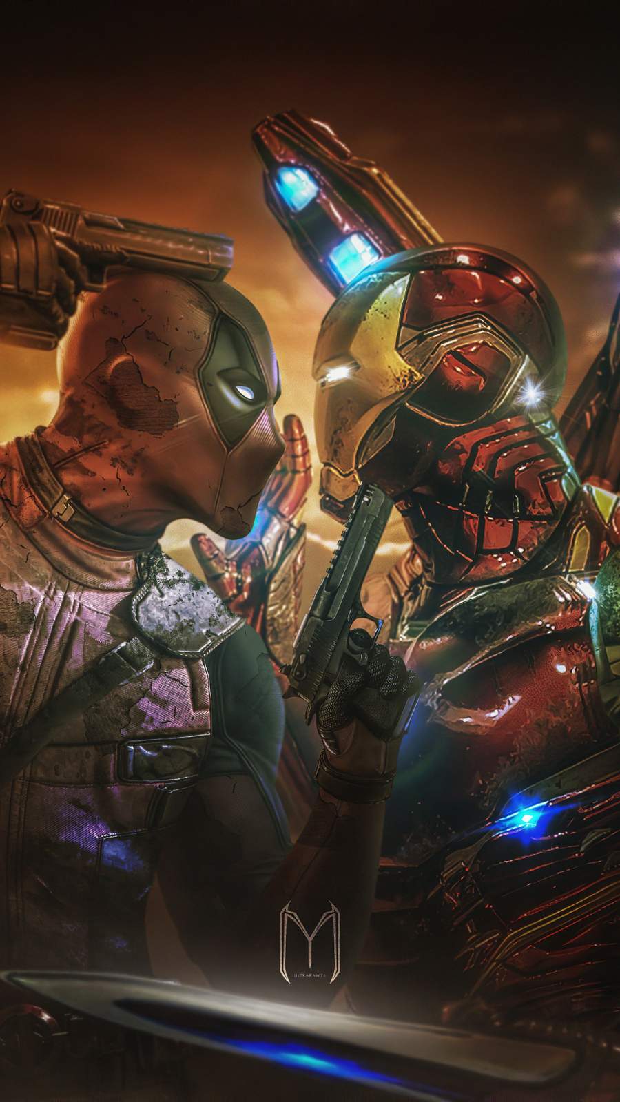 900x1600 Deadpool vs Iron Man iPhone Wallpaper Wallpaper : iPhone Wallpaper