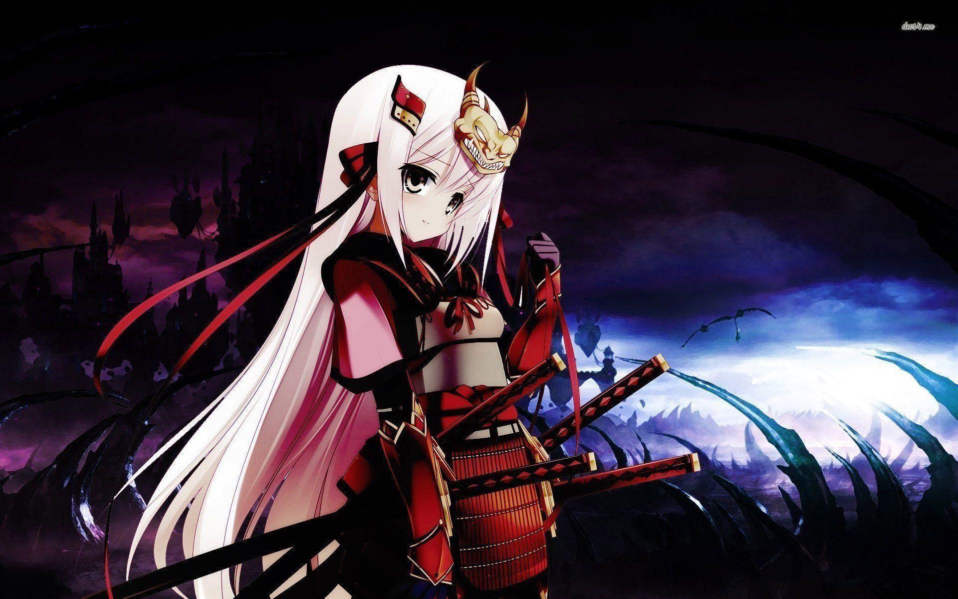 1920x1200 Female Anime Samurai
