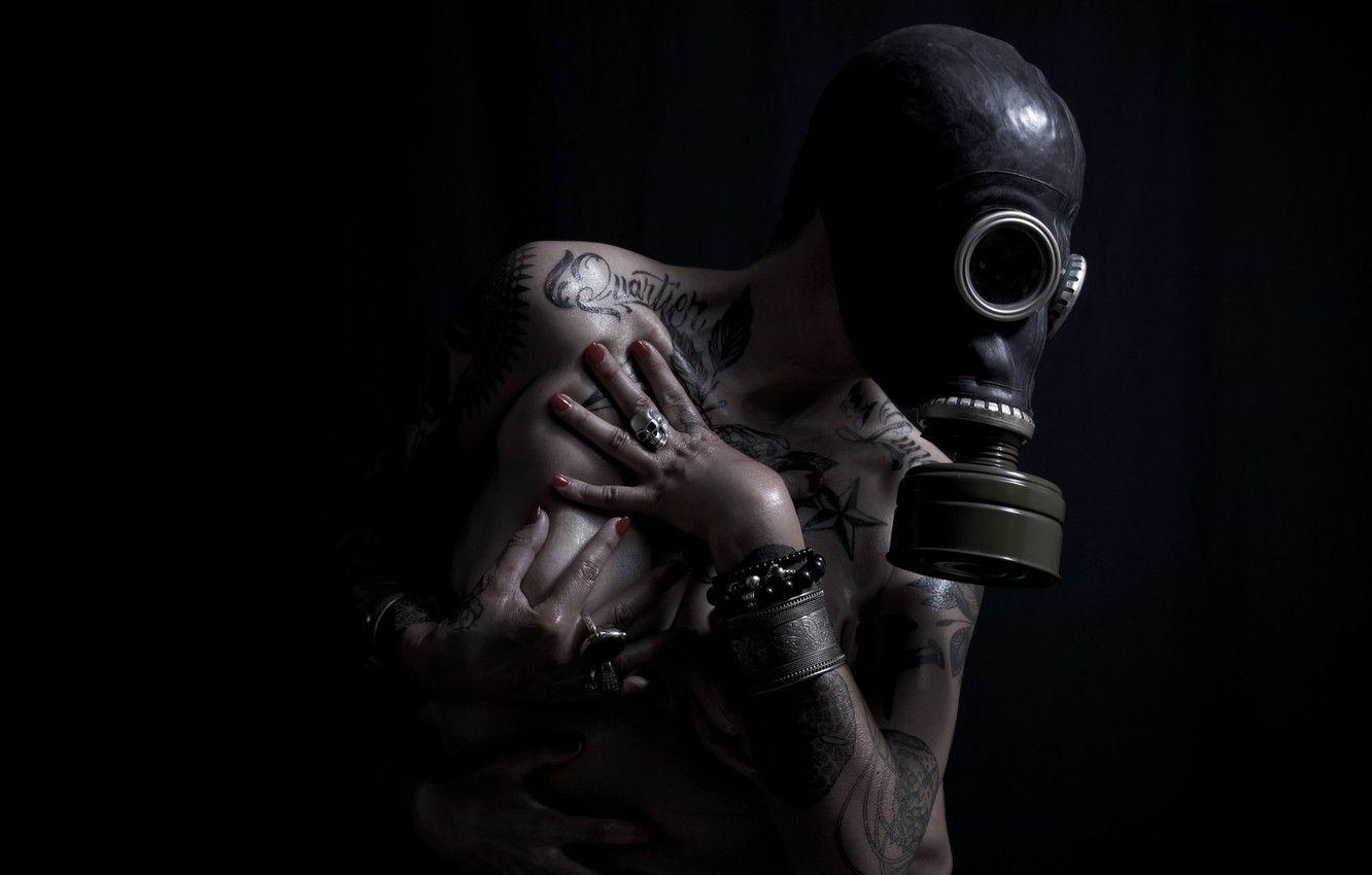 1332x850 Girls With Mask Wallpaper