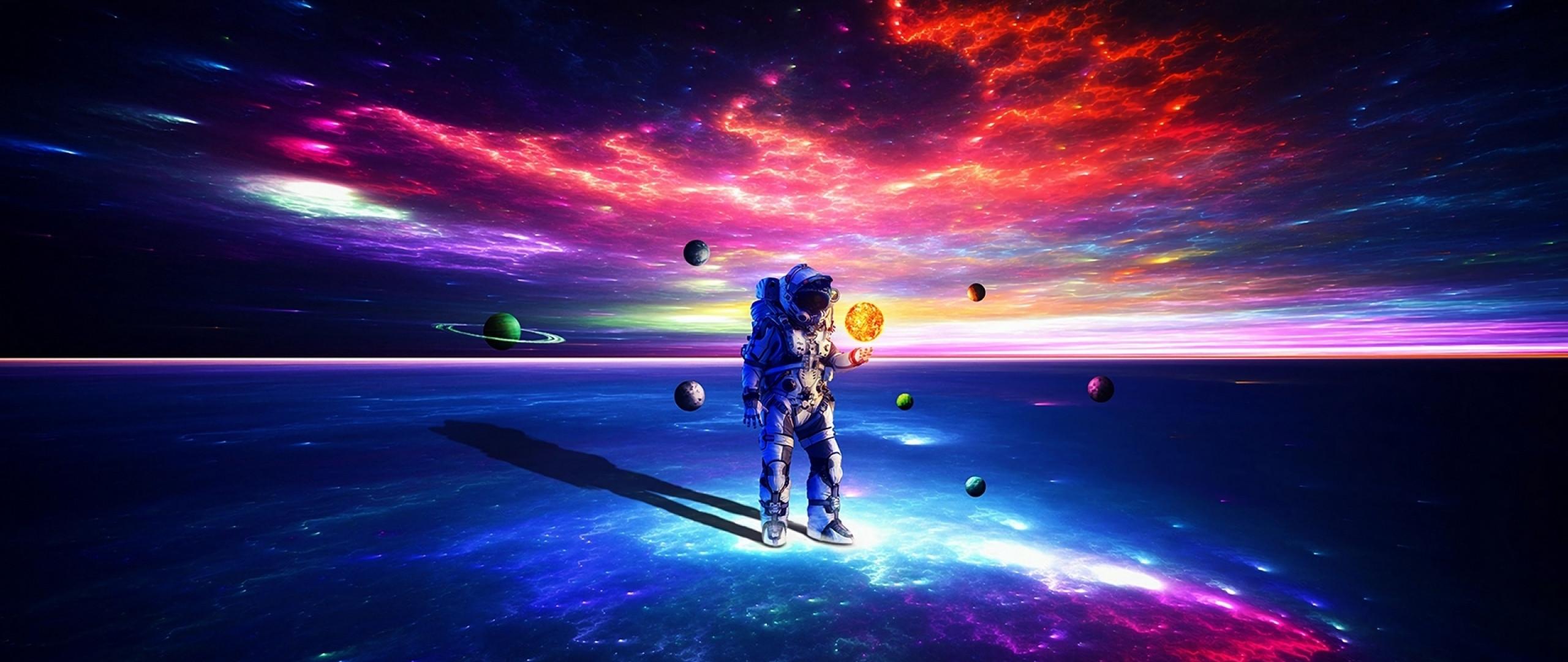 2560x1080 Astronaut Exploring Space 2560x1080 Resolution Wallpaper, HD Artist 4K Wallpaper, Image, Photo and Background