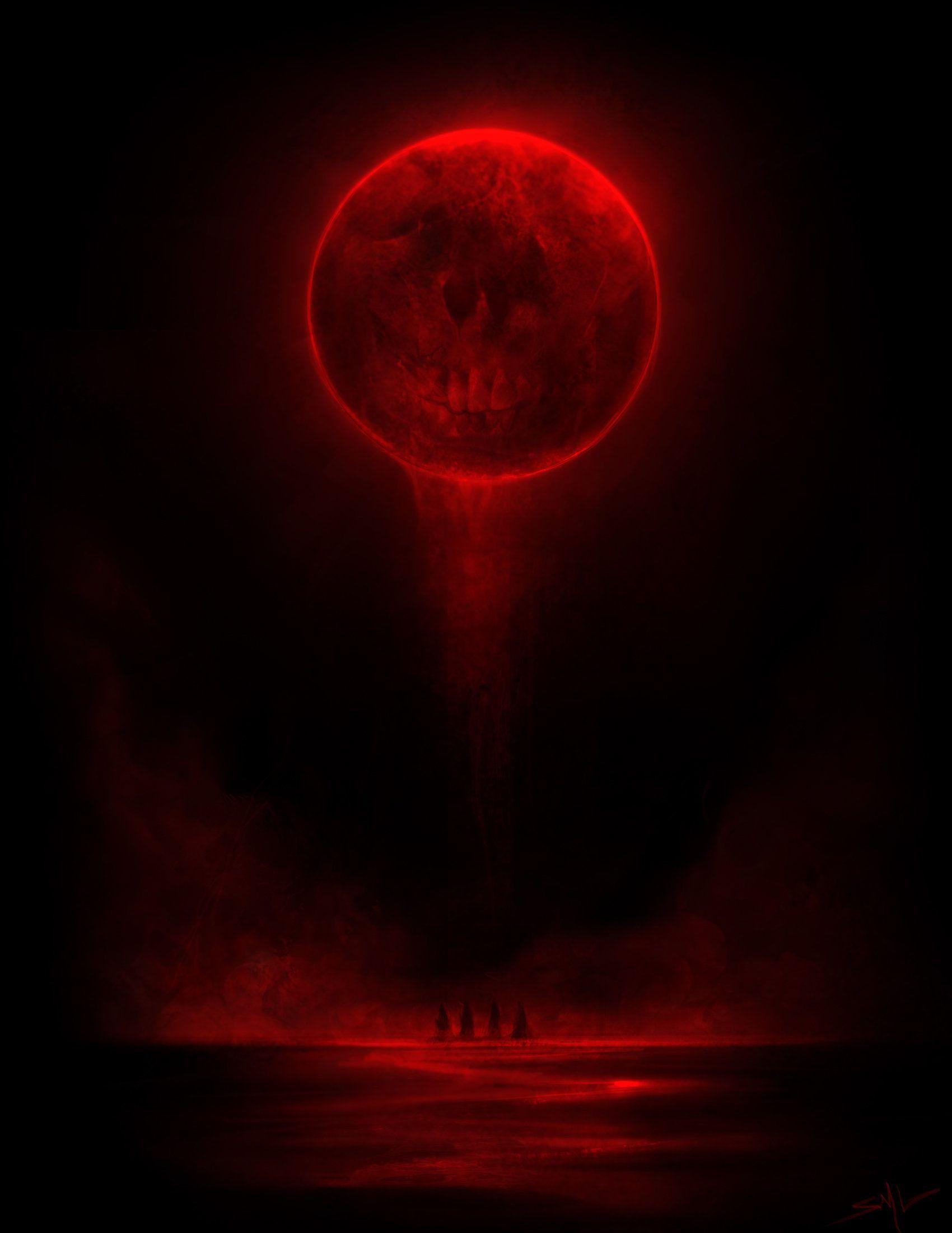1700x2200 Resim. Red and black wallpaper, Moon photography, Red art