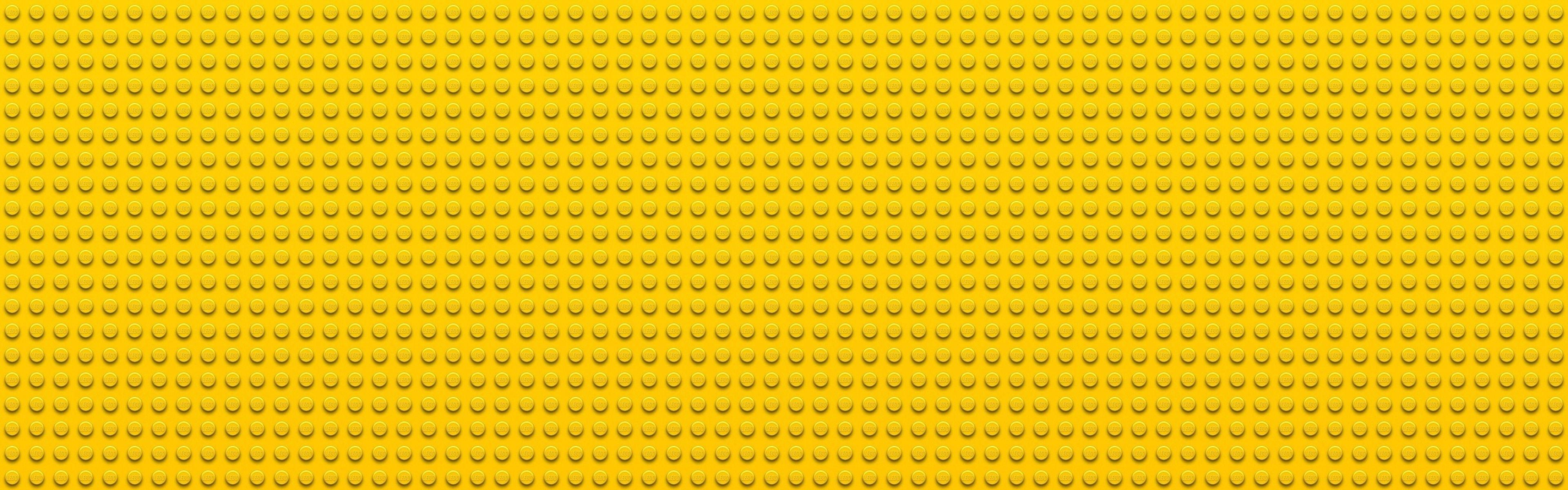 3840x1200 Yellow Lego Brick Wallpaper