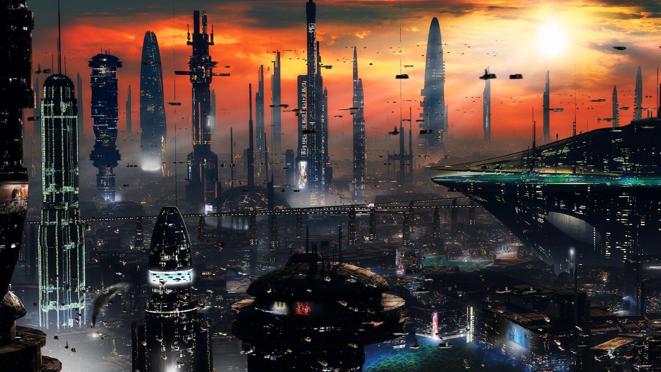 2133x1200 These Futuristic City Wallpaper Will Take Your Breath Away