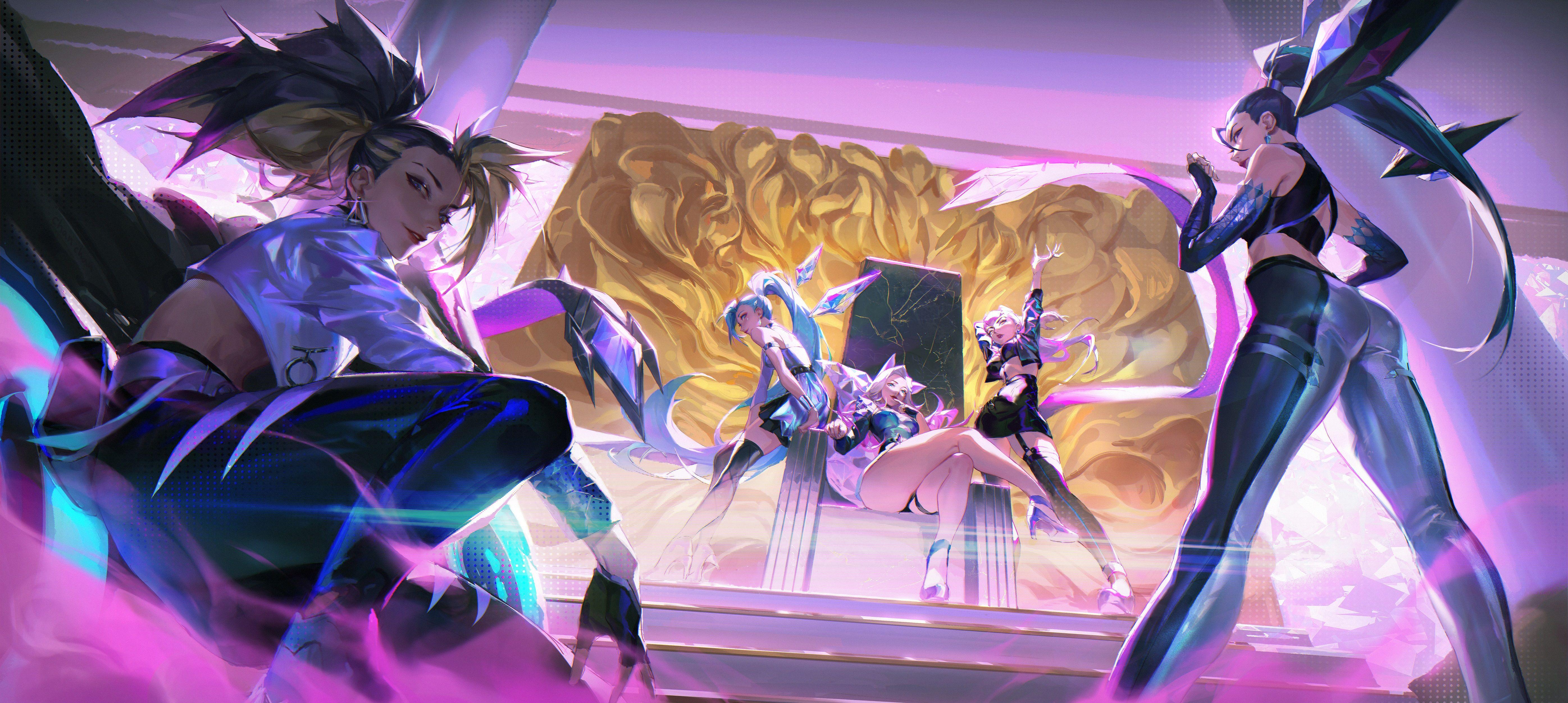 League of Legends (LOL) : K/DA Ahri (Anime Fanart) 4K wallpaper download