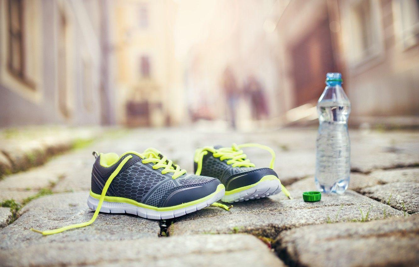 1332x850 Wallpaper fitness, running shoes, healthy lifestyle, mineral water image for desktop, section спорт