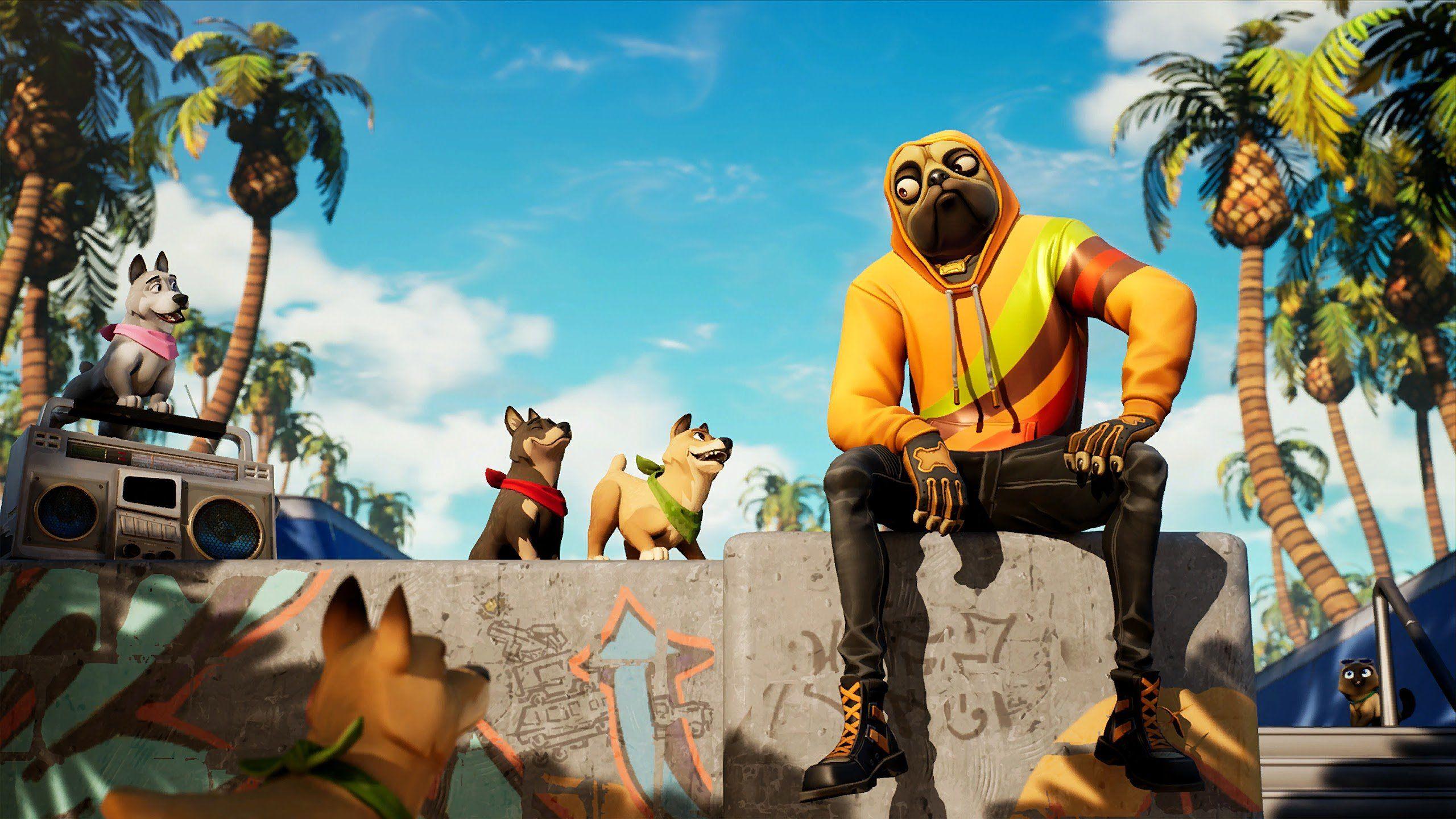 2560x1440 Doggo Fortnite Wallpaper