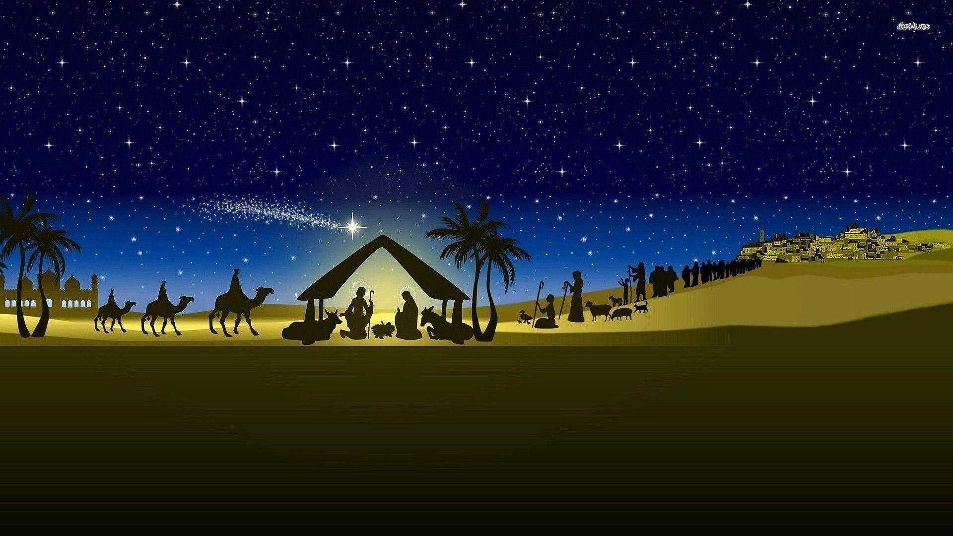 1920x1080 Nativity Scene Desktop Wallpaper