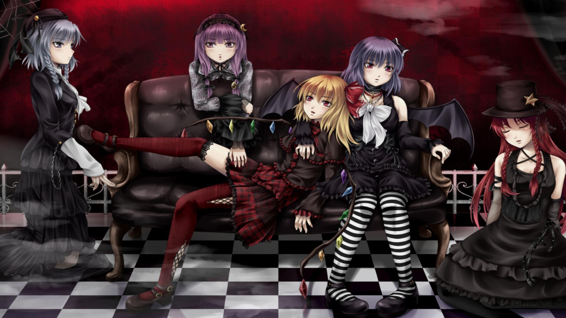 1920x1080 Cute Gothic Anime Girl