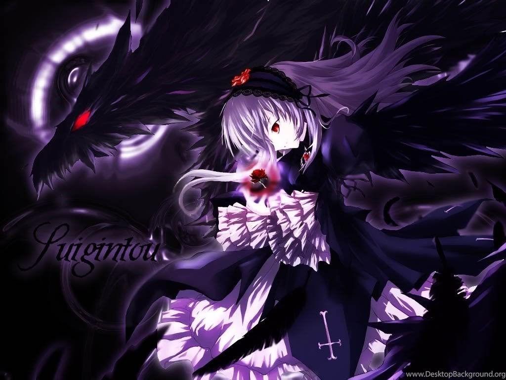 1024x768 Wallpaper Gothic Angel Konu S Per Anime 1024x768 Desktop Background