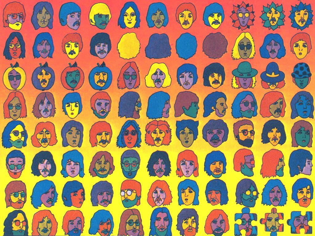 1024x768 The Beatles Wallpaper Hippie HD Wallpaper