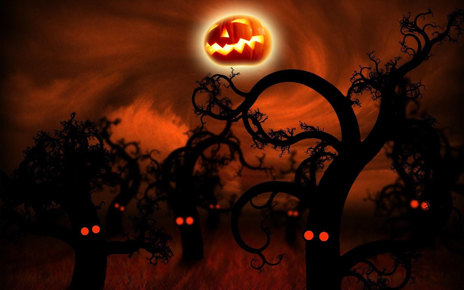 1600x1000 Spooky Tree Wallpaper Halloween