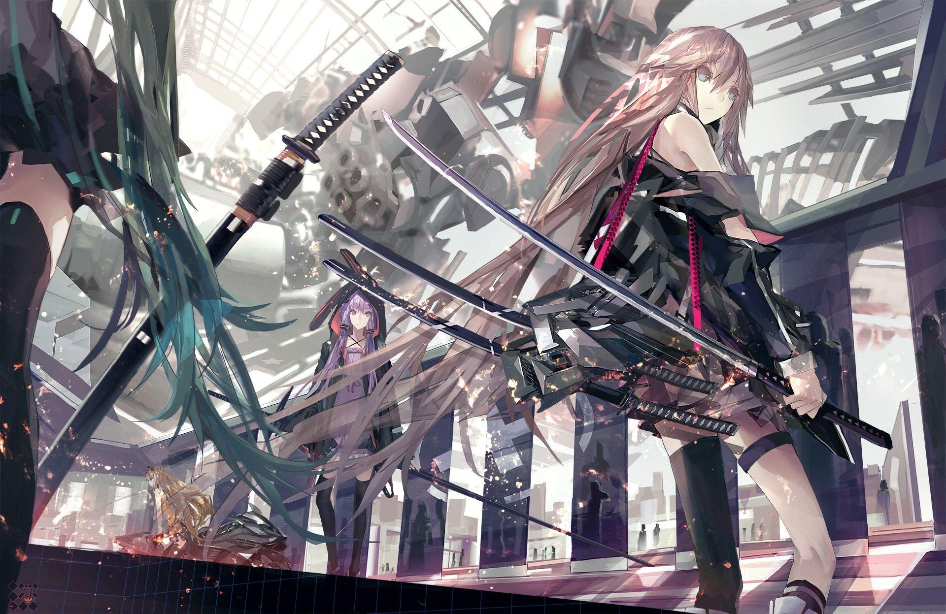 1920x1247 Sword Katana Anime Girl HD Wallpaper