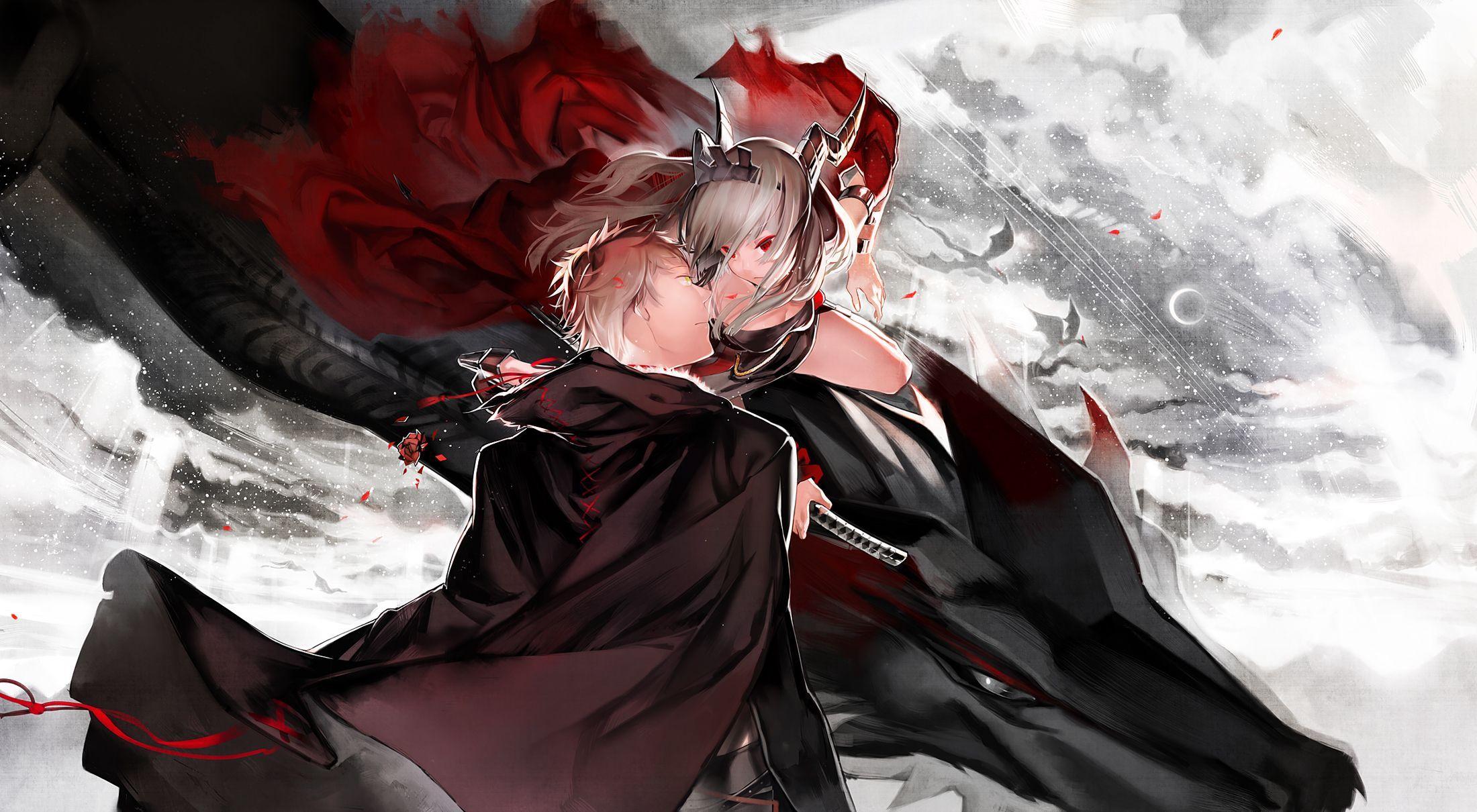 2200x1210 Anime Demon Girl Wallpaper