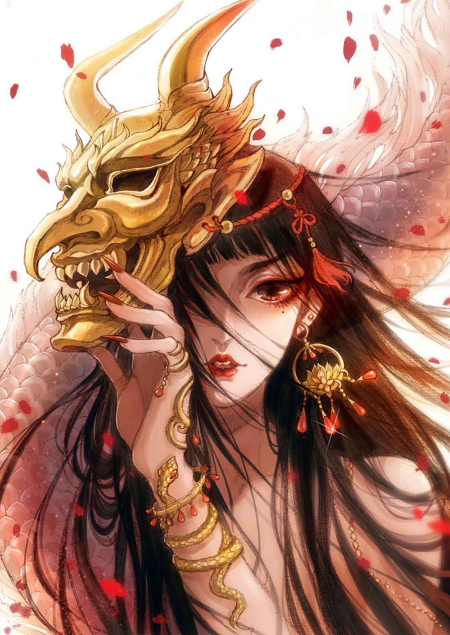 1440x2031 Anime Devil Girl Wallpaper
