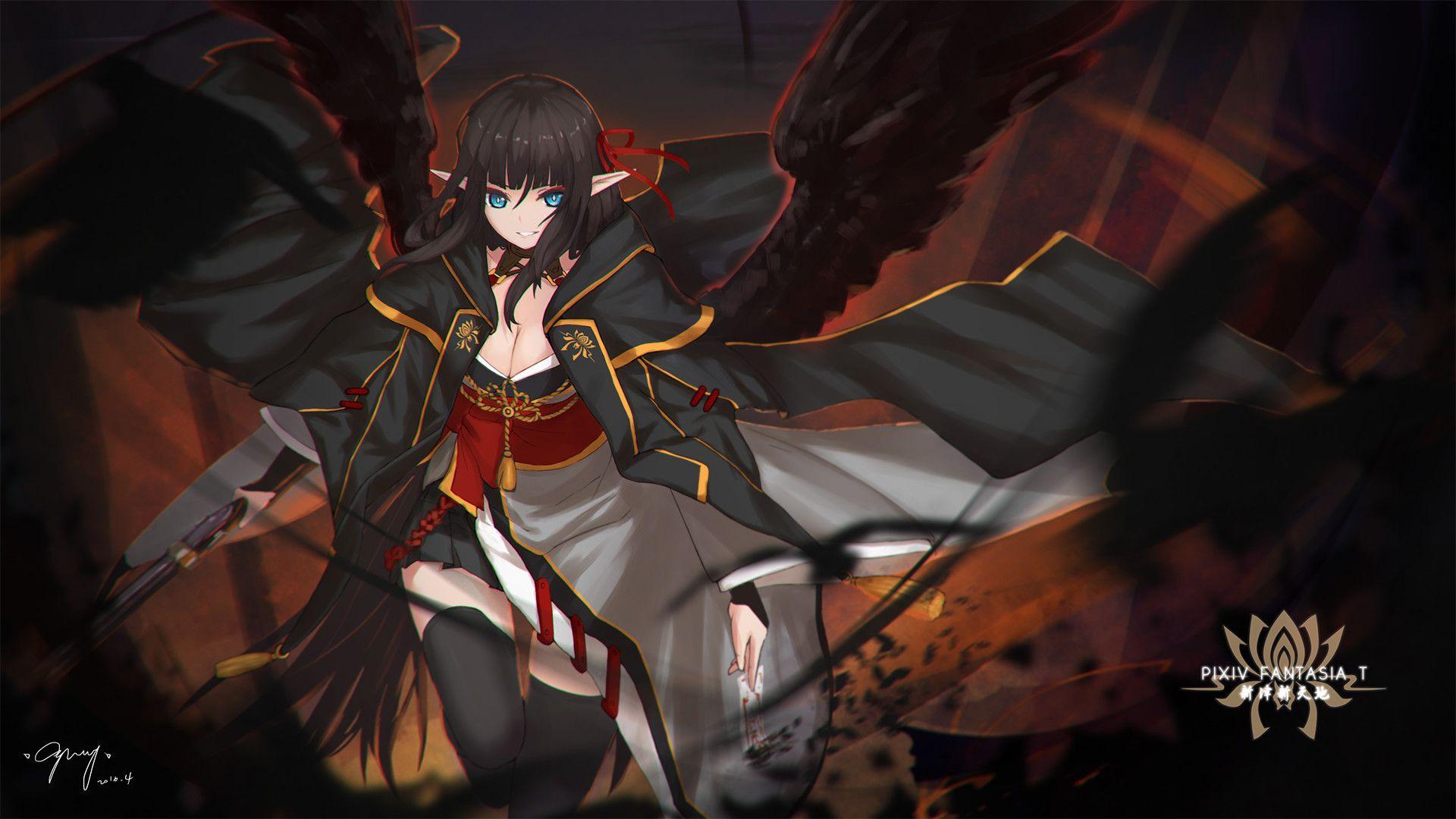1920x1080 Anime Devil Girl Wallpaper