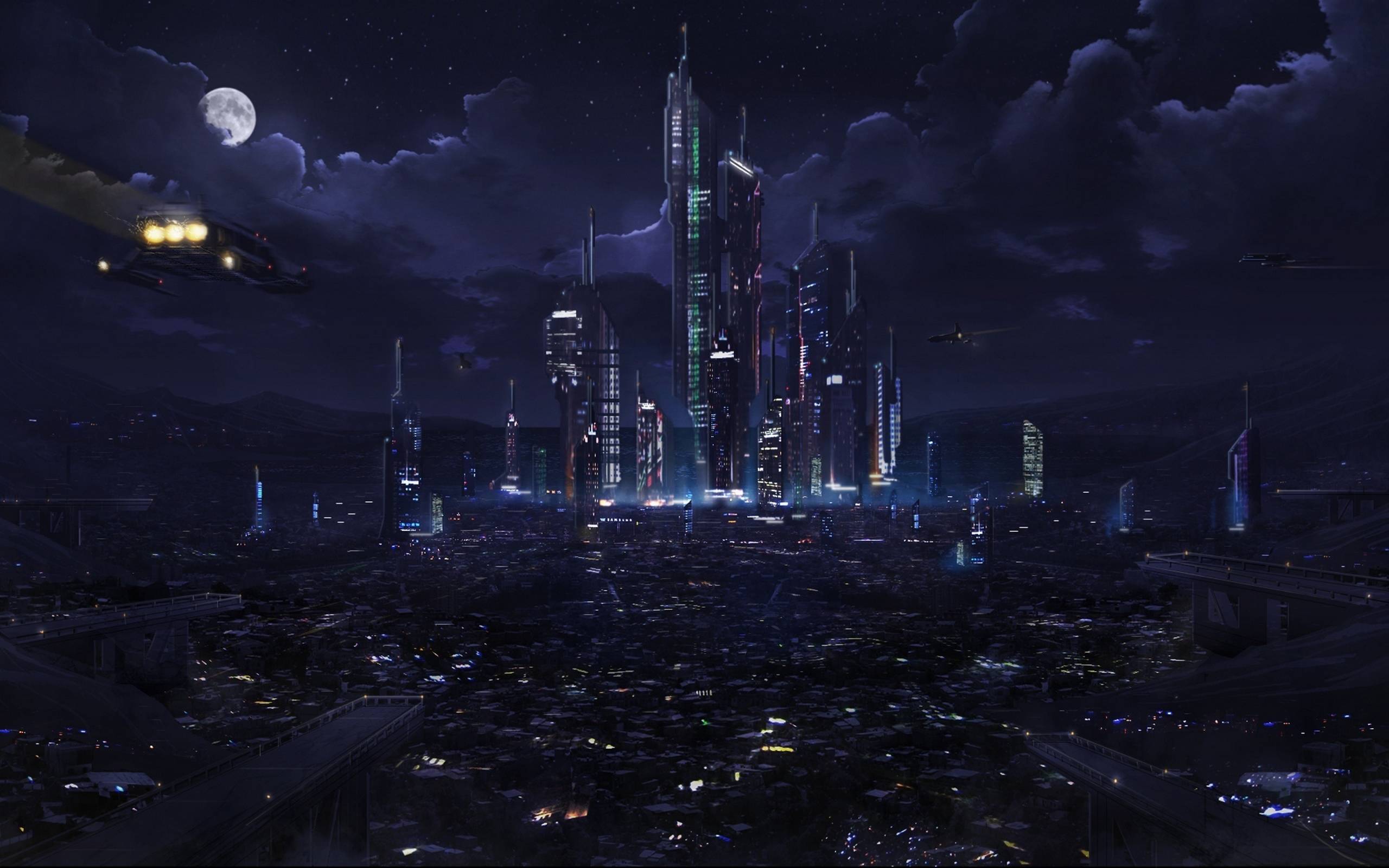 2560x1600 3D Futuristic City Wallpaper (2560x1600 px, 1611.15 Kb)