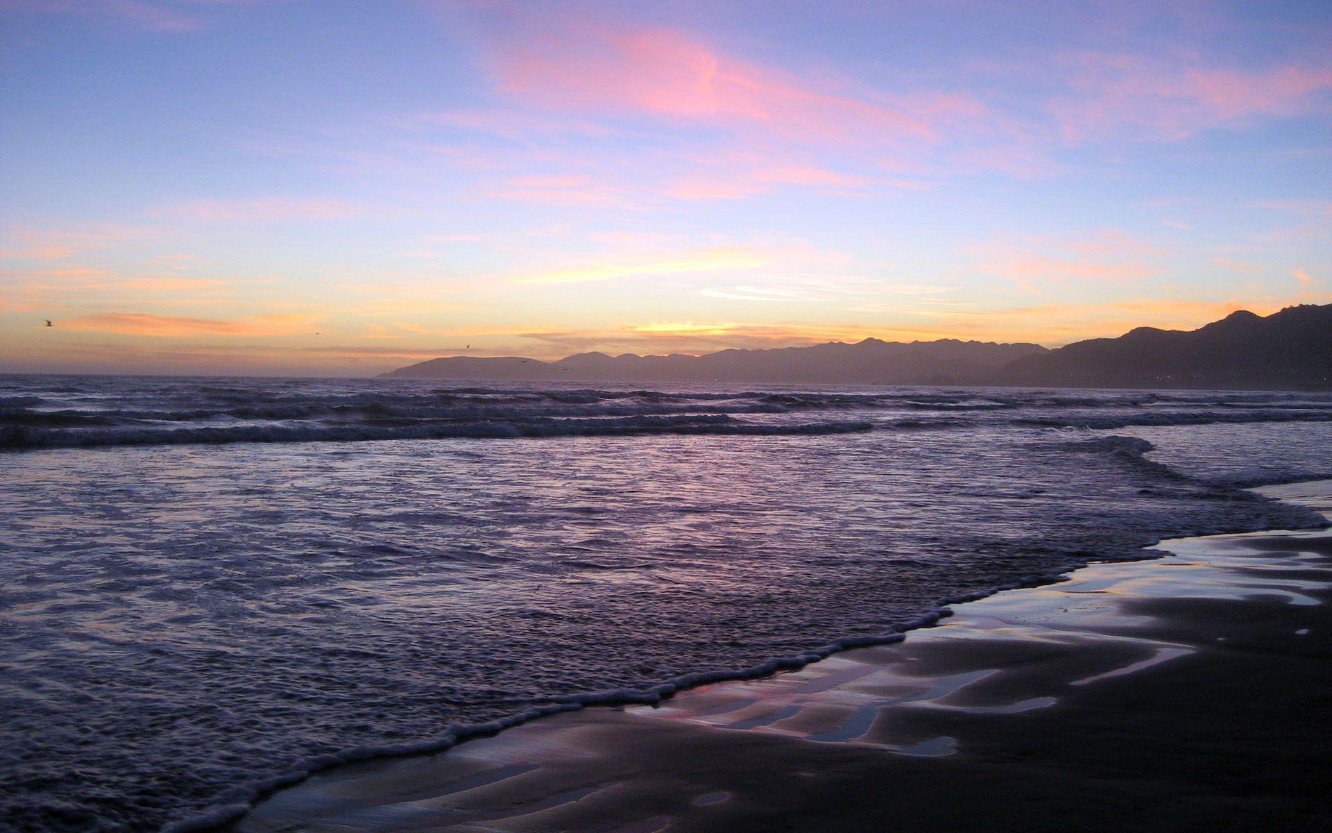 1920x1200 Widescreen, sea, sunset, summer, black, wallpaper, background, mac