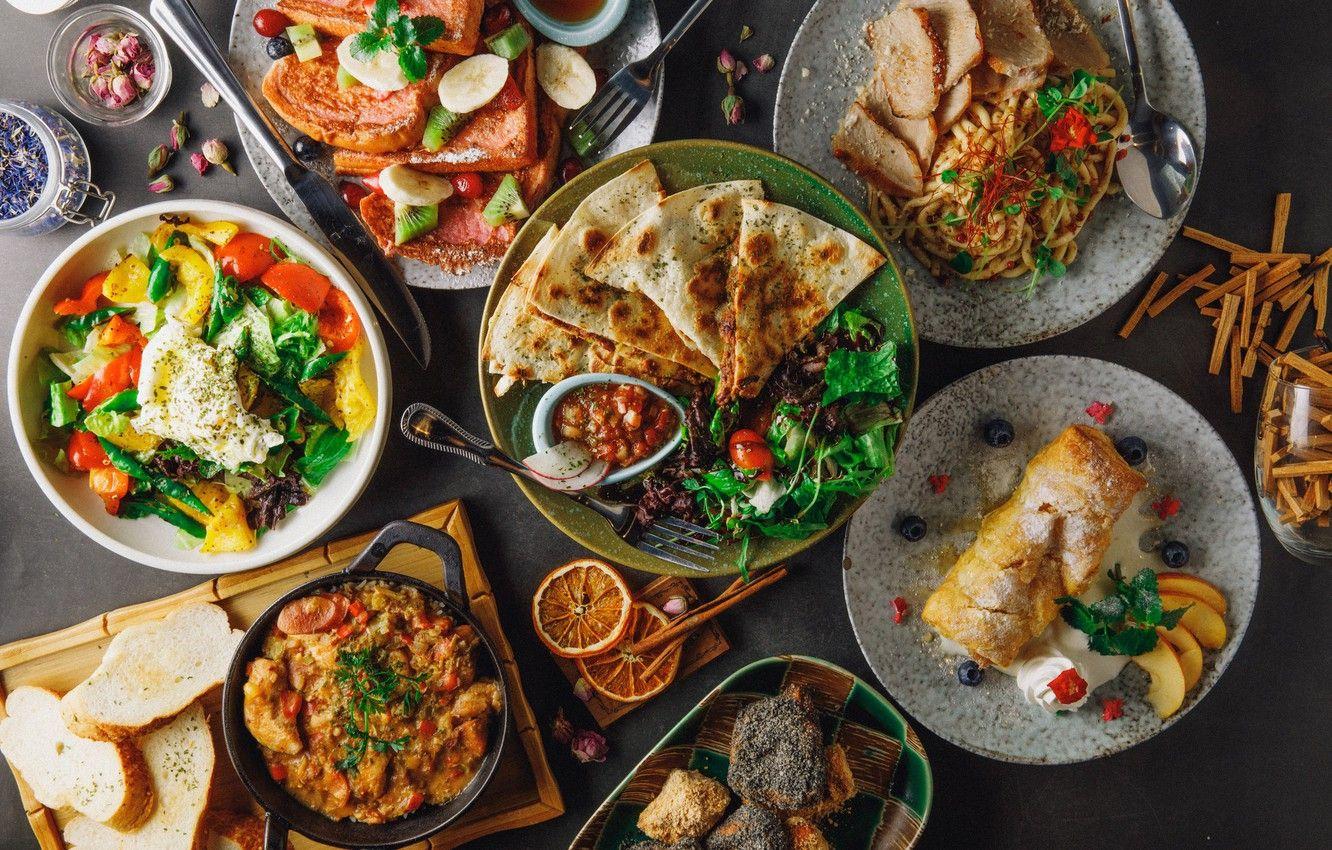 1332x850 Wallpaper food, meat, pumpkin, salad, snacks, pita, the difference image for desktop, section еда