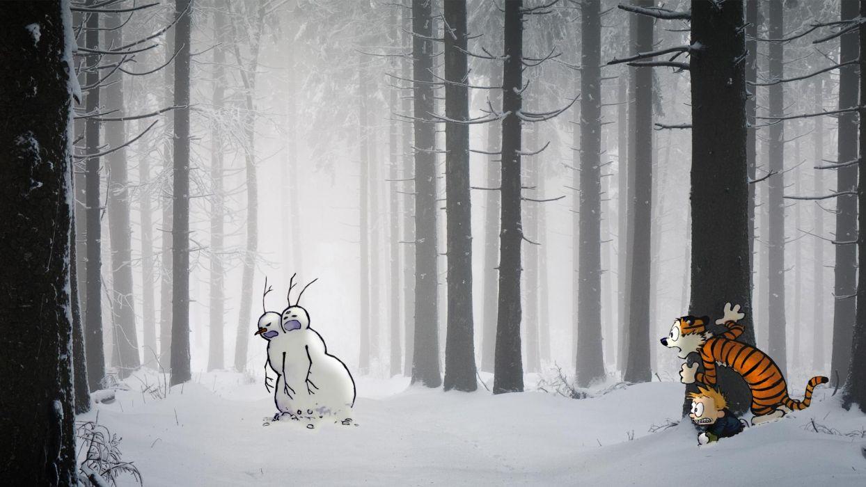 1244x700 Forest Christmas Wallpaper