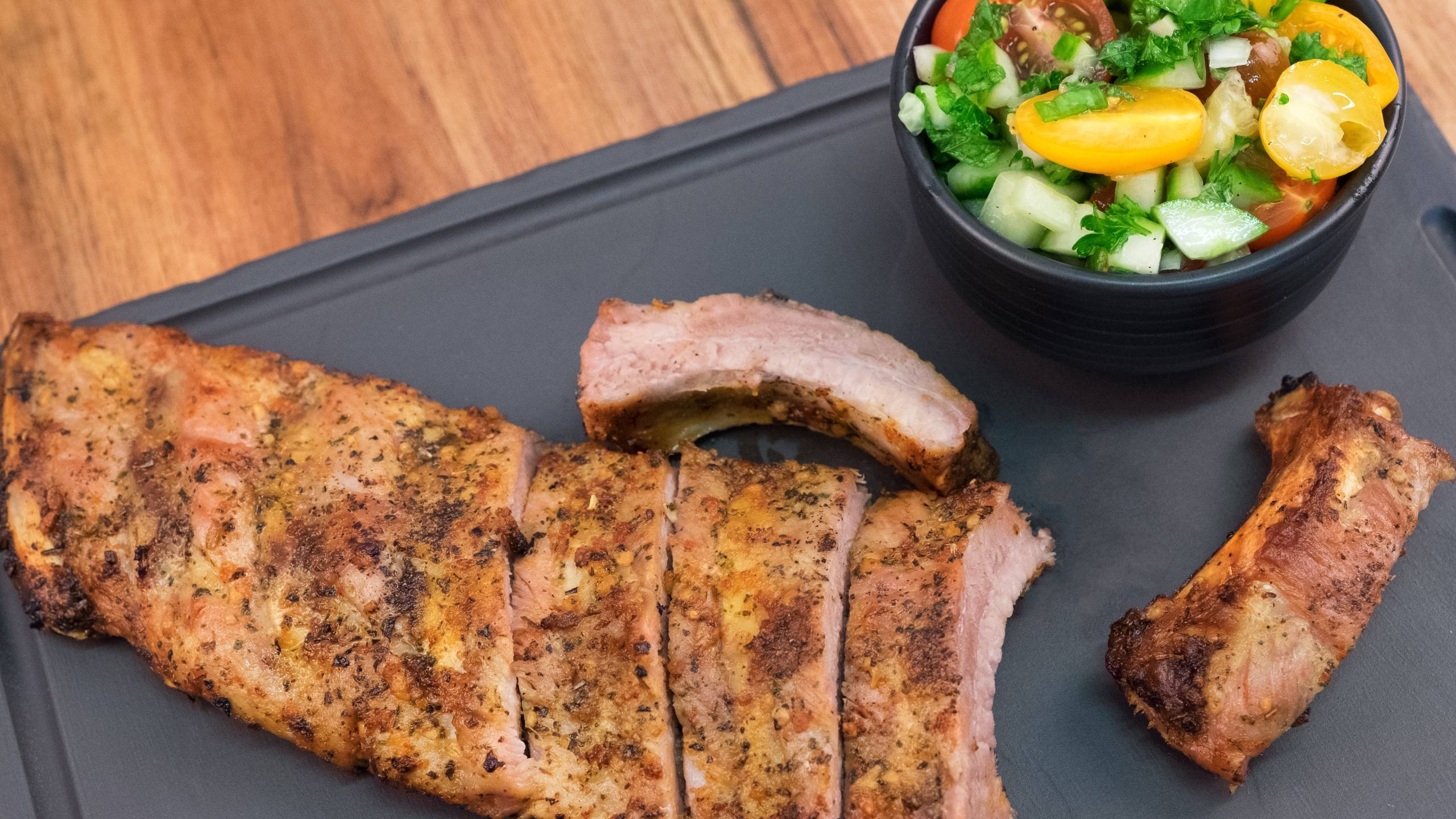 2560x1440 pork, vegetables, meat 1440P Resolution Wallpaper, HD Food 4K Wallpaper, Image, Photo and Background