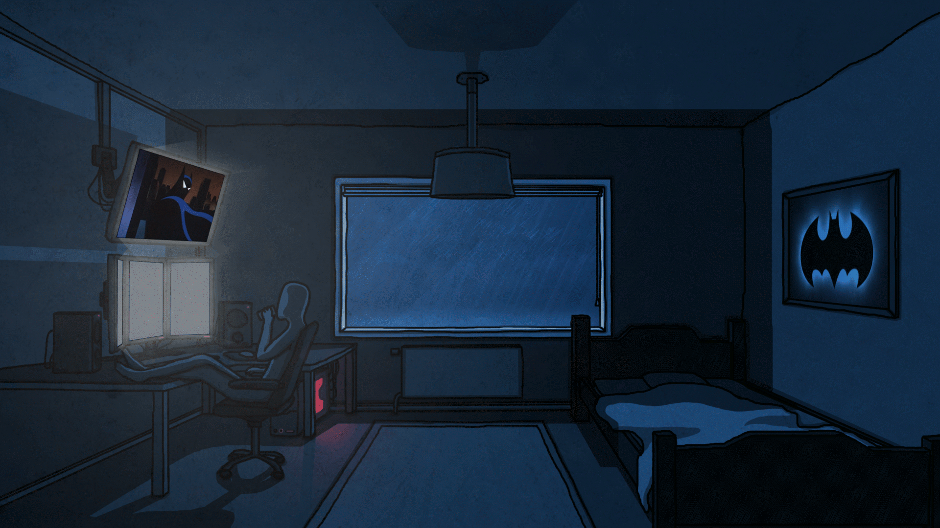 1920x1080 Pixel Art Cyberpunk Gif
