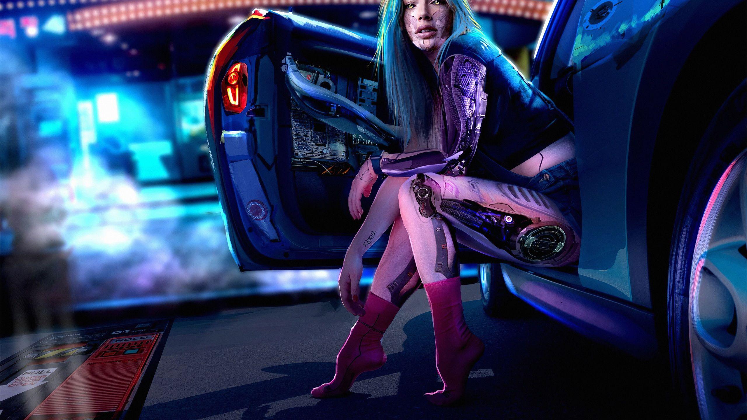 2560x1440 Wallpaper 4k Cyberpunk Girl