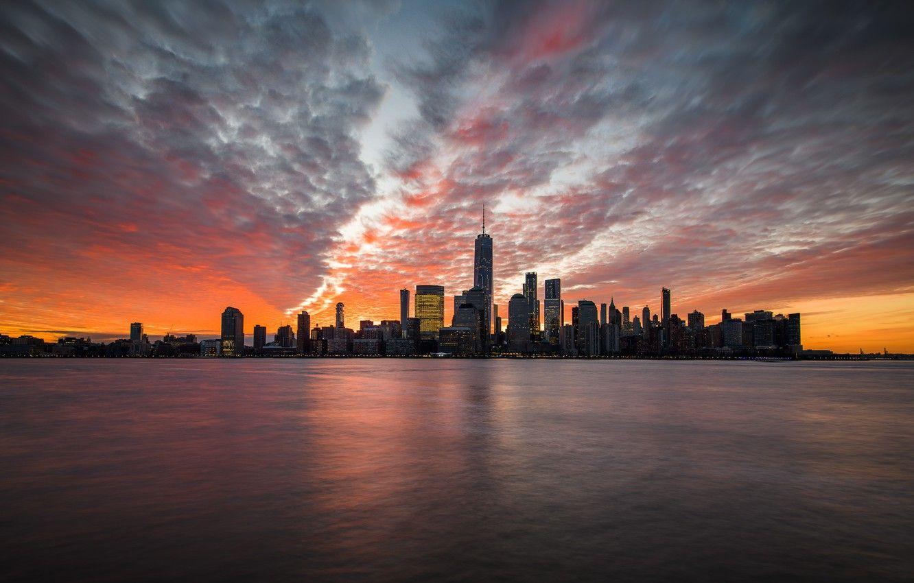 1332x850 Photo Wallpaper New Jersey, Jersey City, Exchange Place New Jersey