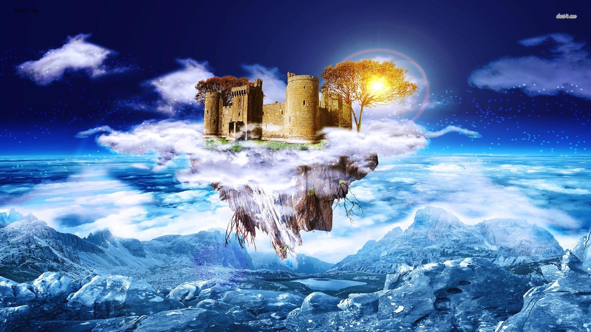 1920x1080 Fantasy Background Floating Island