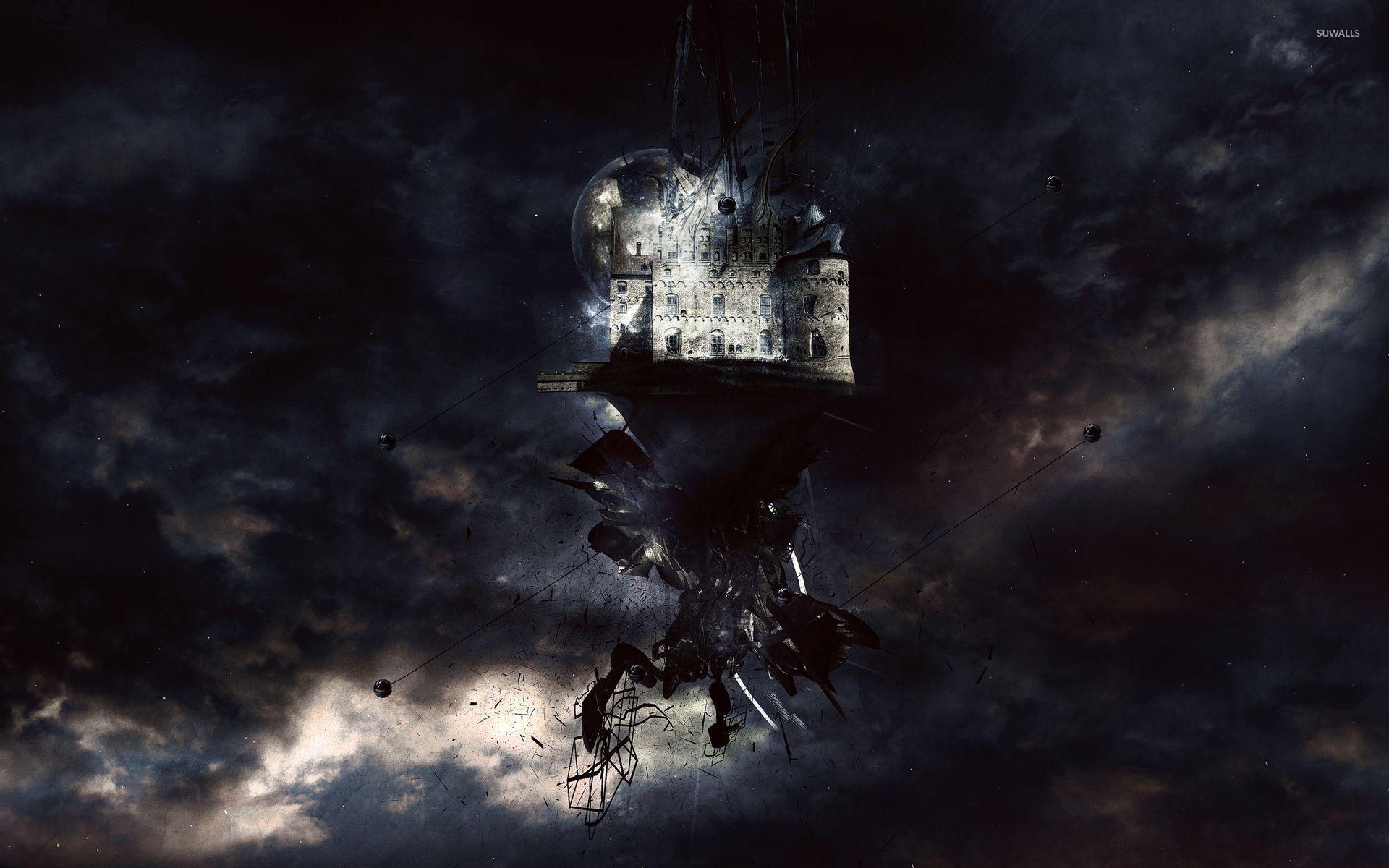1920x1200 Floating castle wallpaper wallpaper