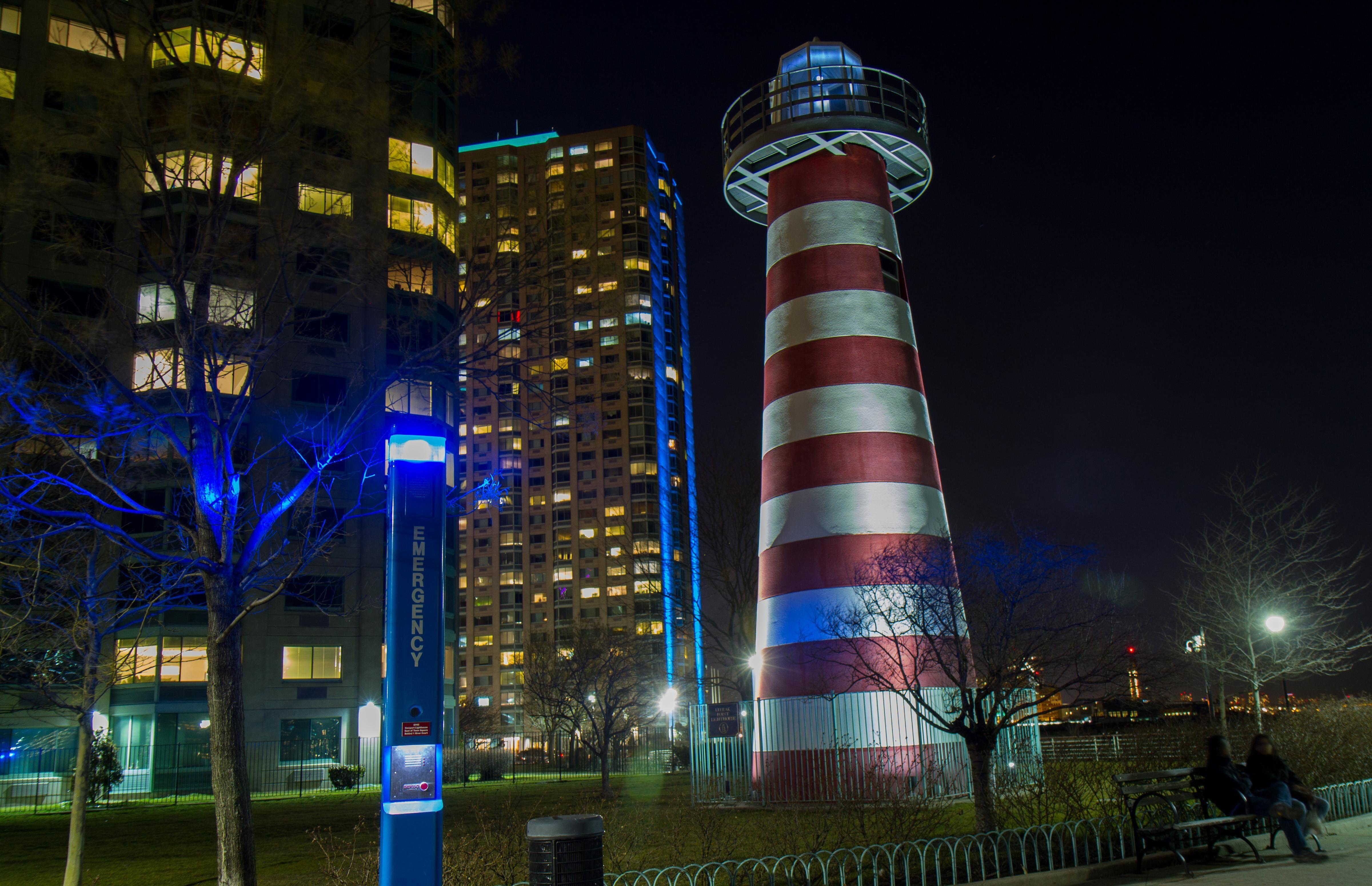 4801x3099 Lefrak Point Lighthouse Jersey City NJ 4K wallpaper