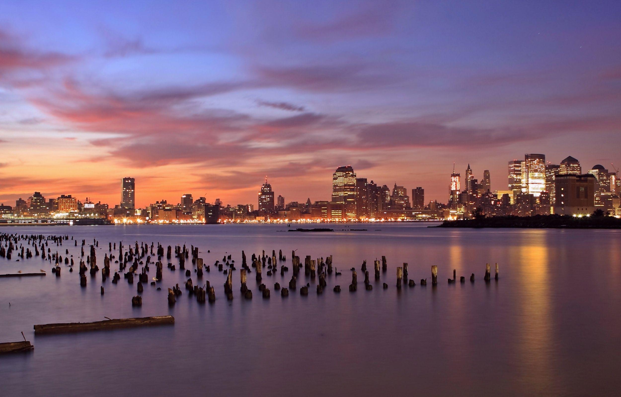 2500x1600 Jersey City Sunset Light Wallpaper
