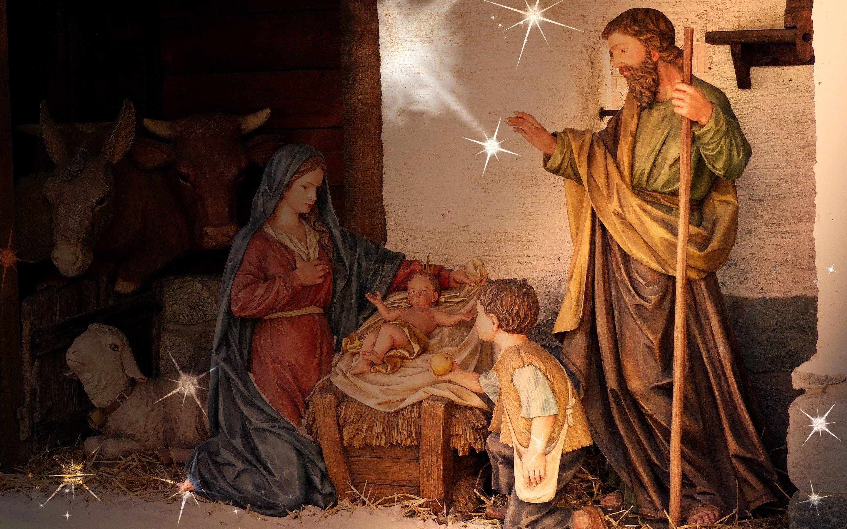 2880x1800 Nativity Scene Desktop Wallpaper