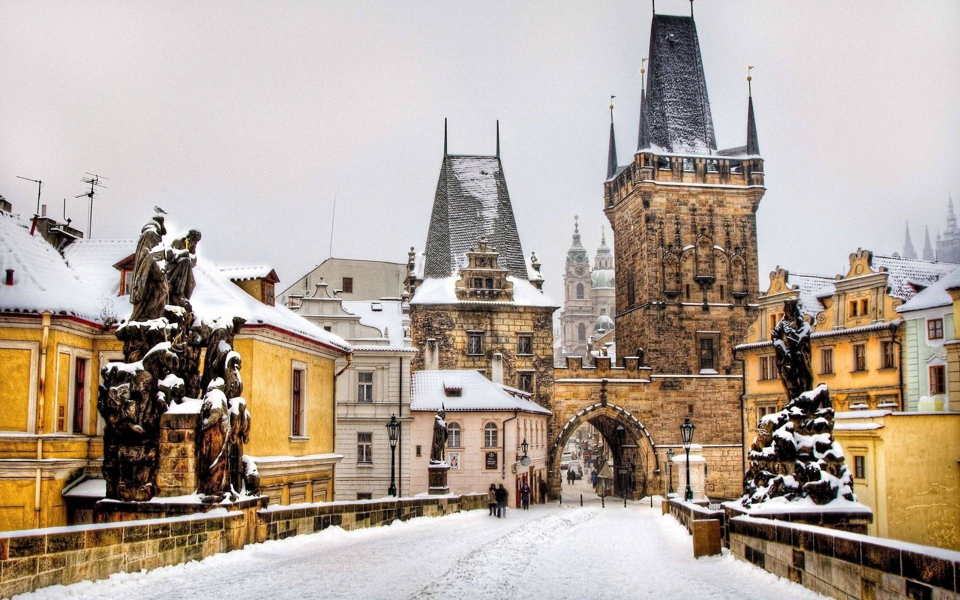 1920x1200 prague, czech republic, winter Wallpaper, HD City 4K Wallpaper, Image, Photo and Background