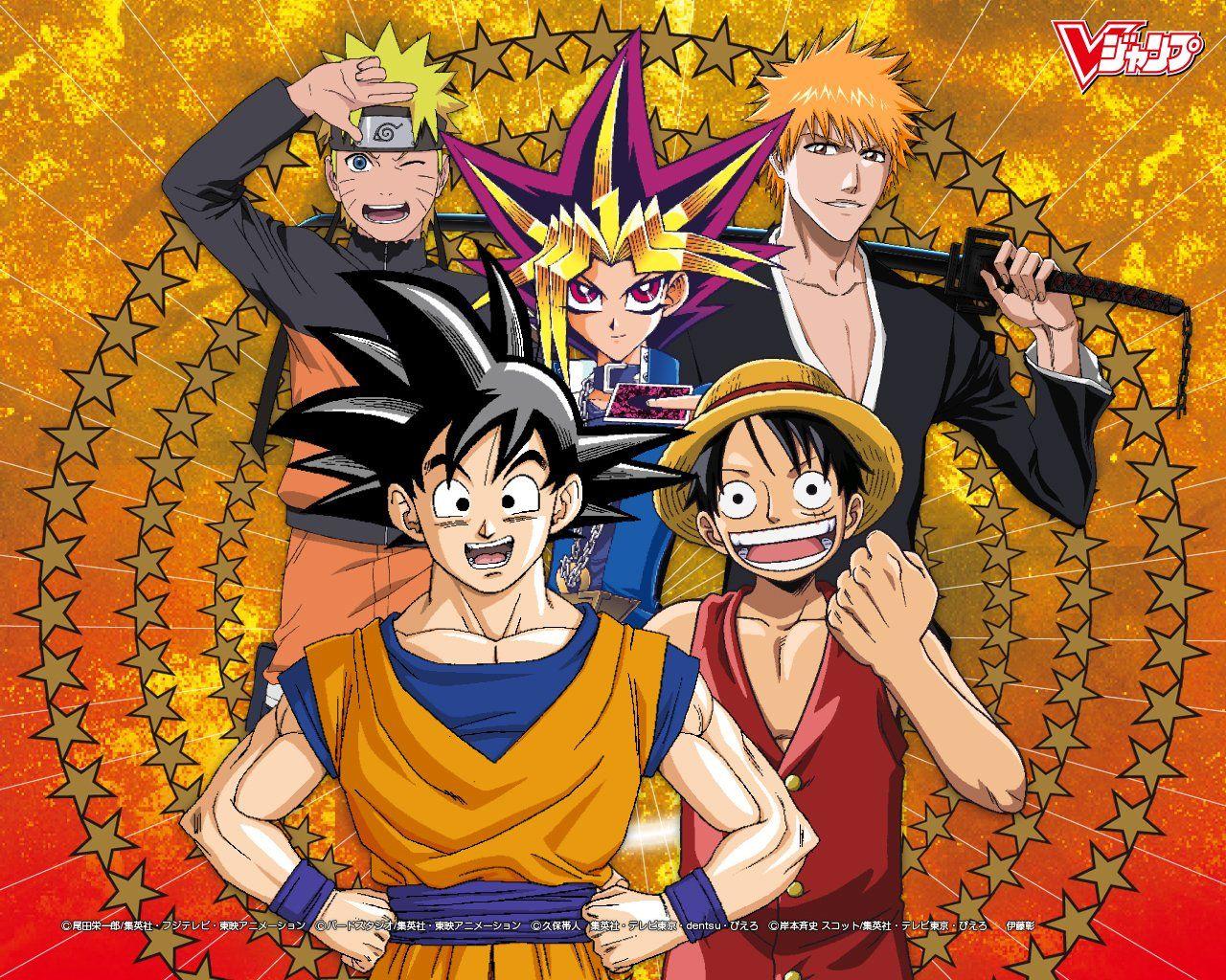1280x1024 Goku And Naruto Wallpaper