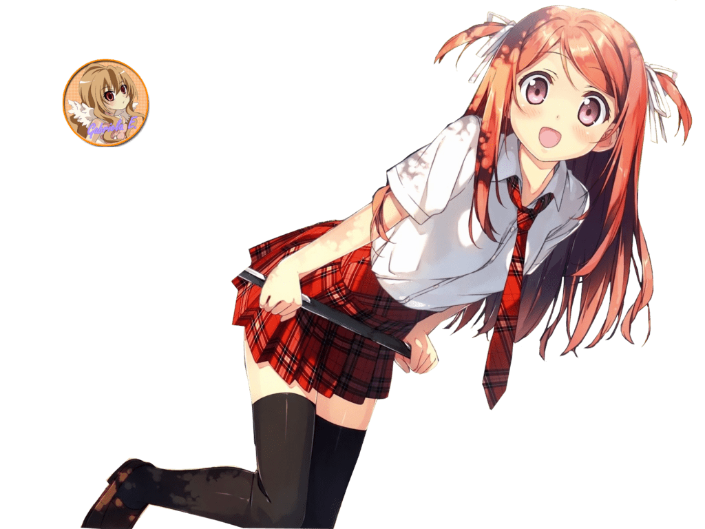 Anime girl PNG transparent image download, size: 480x487px