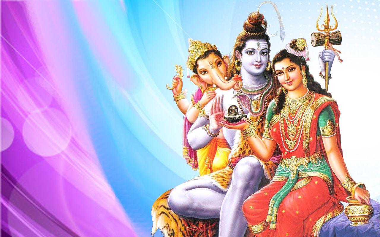 1280x800 Shiv Parvati Ganesh Wallpaper Parvati Ganesh HD