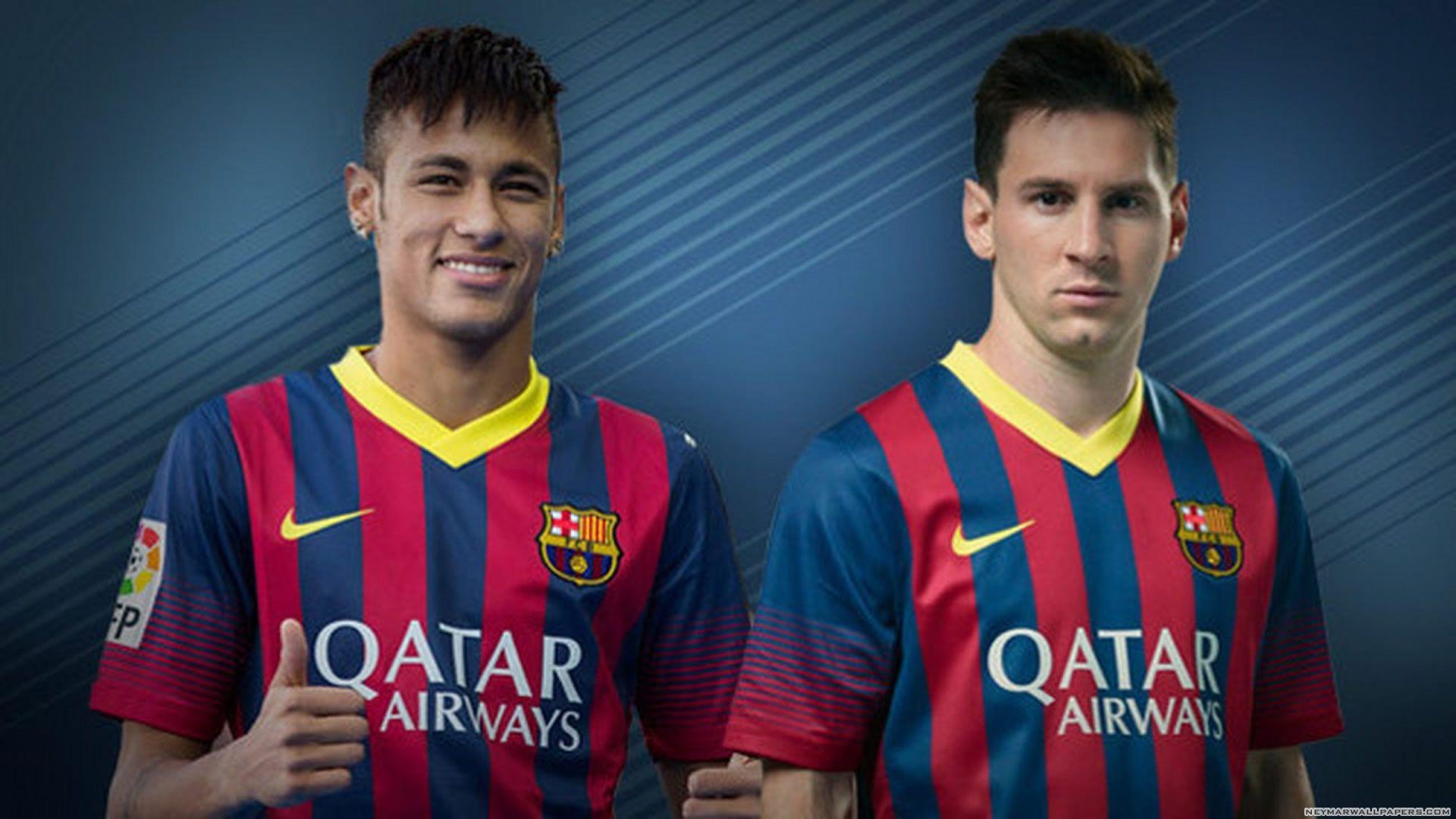1920x1080 Neymar and Messi Barcelona Wallpaper