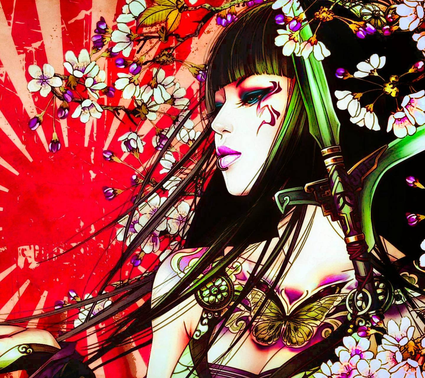 1439x1280 Japanese Anime Art wallpaper