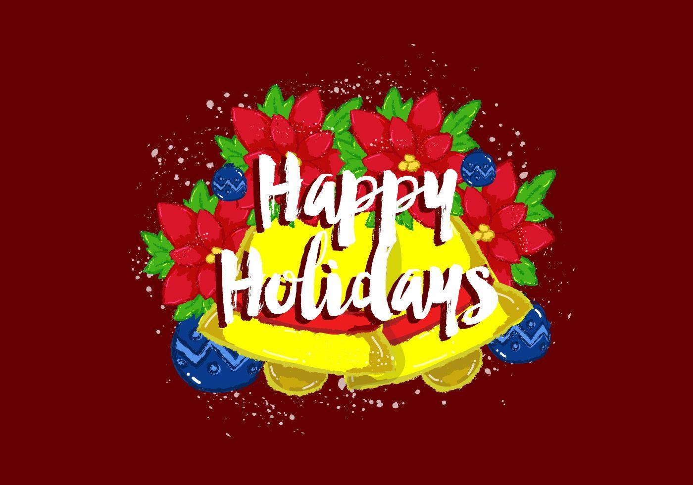 1400x980 Free Vector Happy Holidays Wallpaper Free Vectors, Clipart Graphics & Vector Art