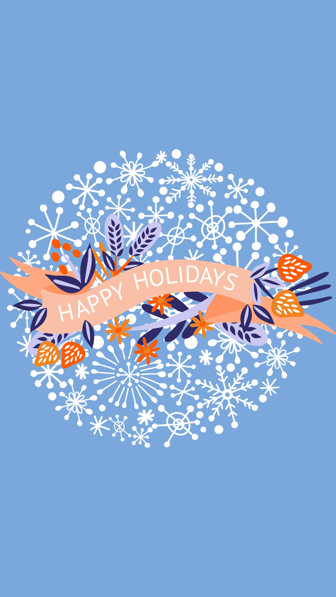 1080x1920 Happy Holidays iPhone Wallpaper