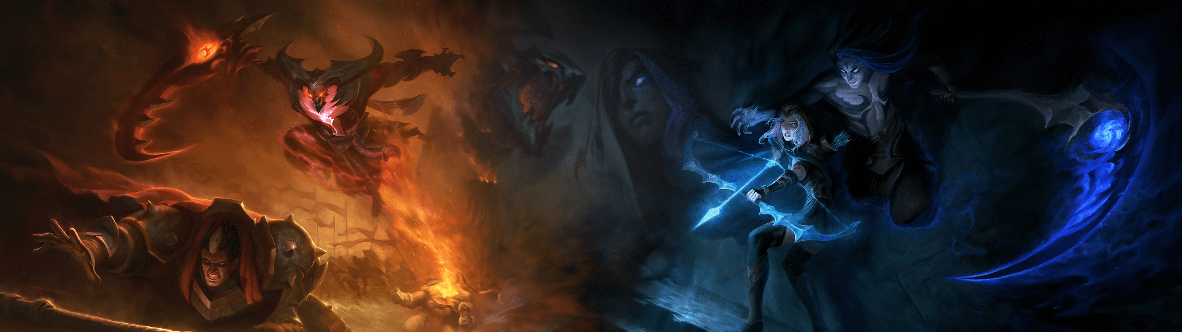 3840x1080 Halloween Dual Monitor Wallpaper
